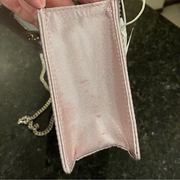 New Ted Baker MINAA Bow Detail Evening Bag, Pale Pink Satin Clutch, Formal Purse - Picture 10 of 16